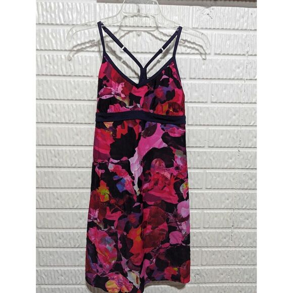 Athleta Women's Small Pink Abstract Floral Mystique Shorebreak Swim Dress - Picture 6 of 7